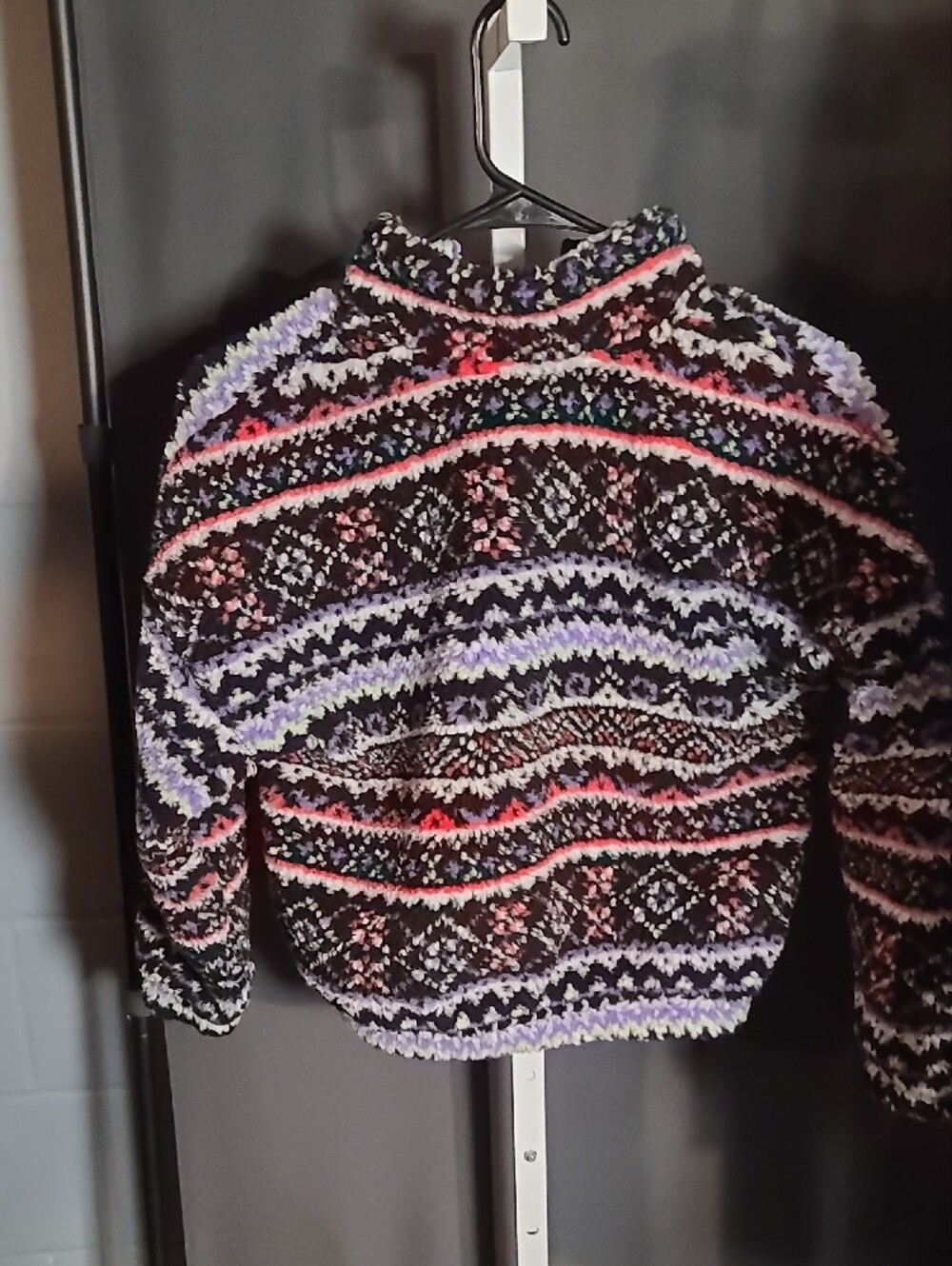 DSG Kids Patterned Puff Jacket - Black & Purple - Picture 2 of 2